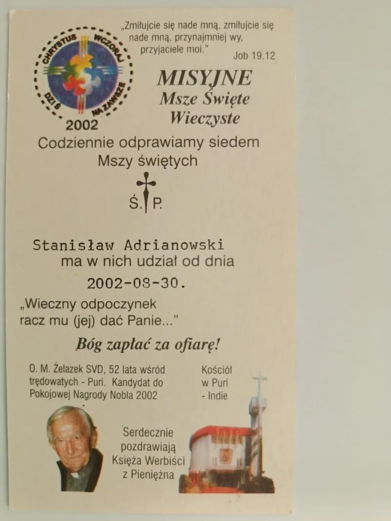 Koszt mszy wieczystych