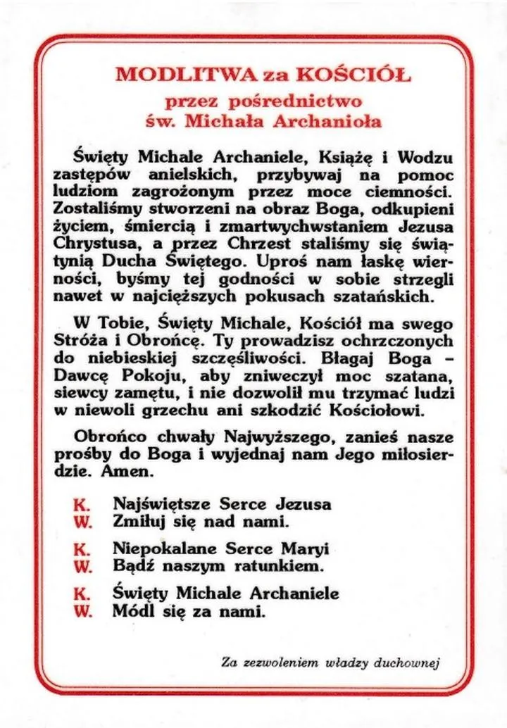 Modlitwa po wejściu do kościoła