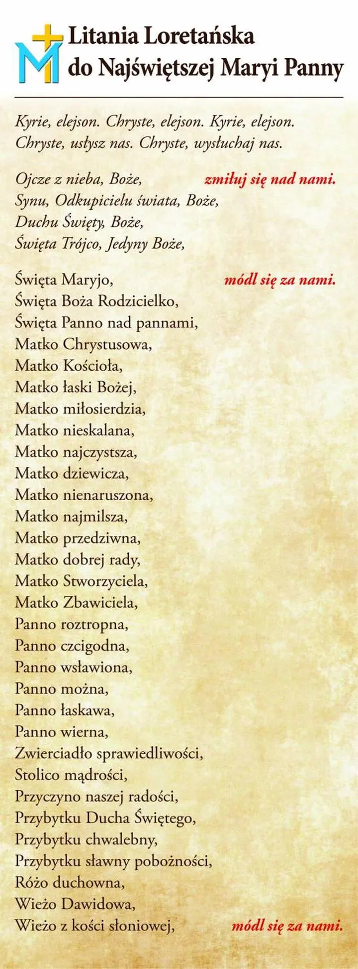 Postacie historyczne litanii loretańskiej